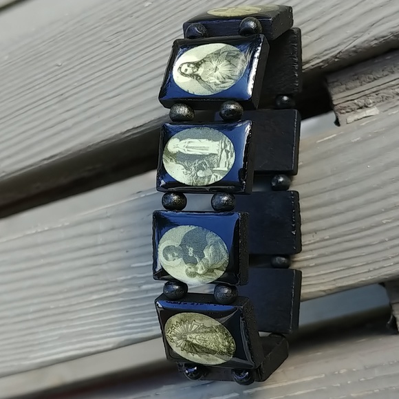 ✨BOGO FREE✨ 2 Religious bracelets Black unisex NWT - Picture 6 of 7